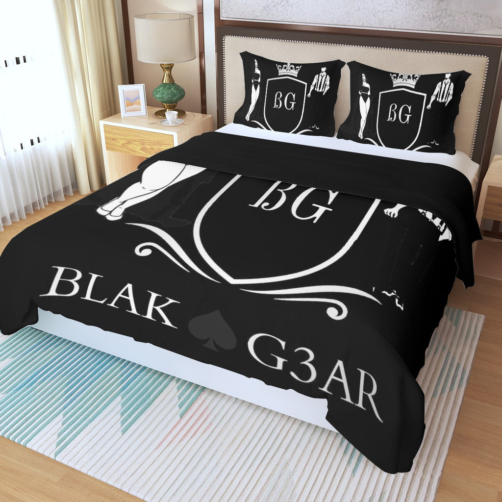 BLAK G3AR Three Piece Duvet Cover Set | Wide Fit