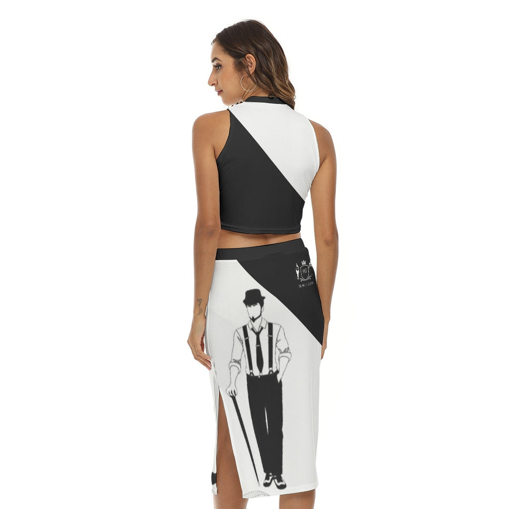 BLAK G3AR Women's Tank Top & Split High Skirt Set