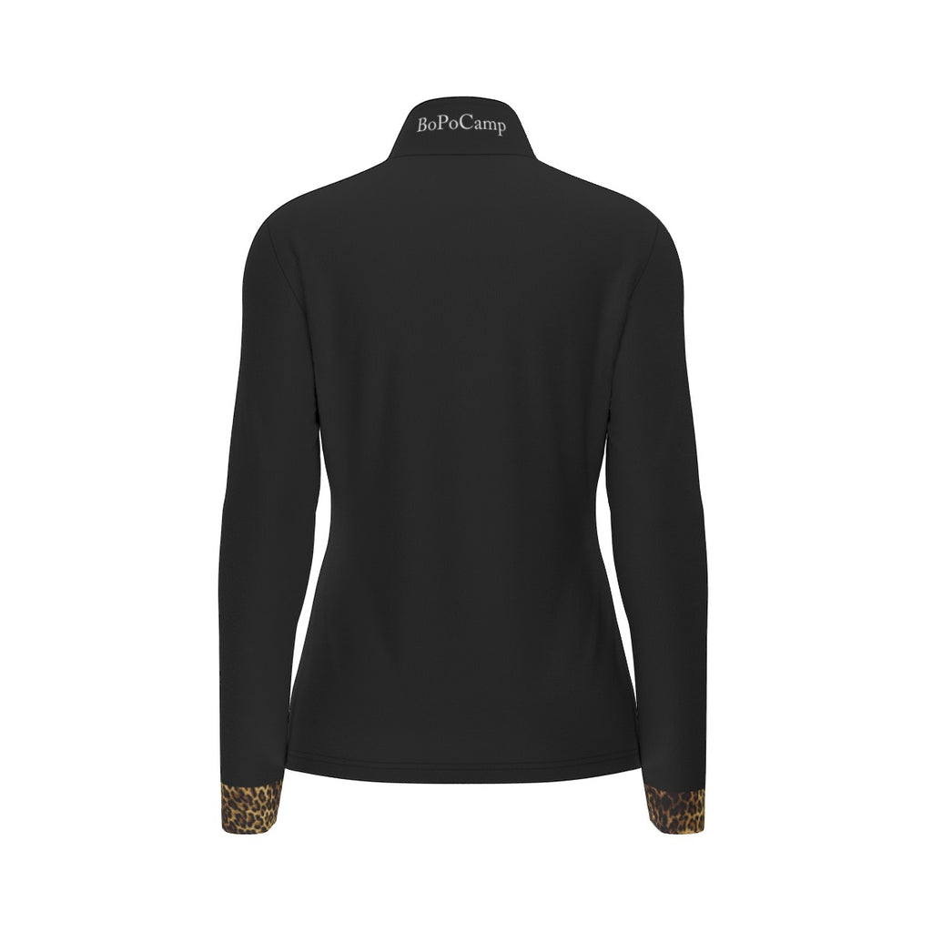 BLAK G3AR Women's Leopard Trim Yoga Jacket