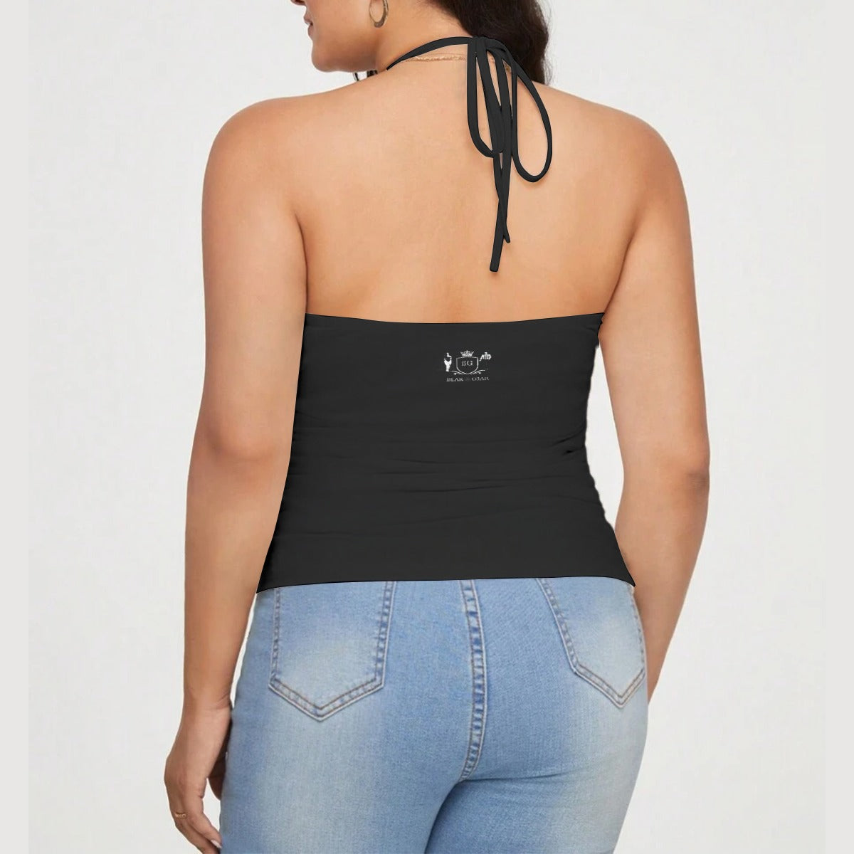BLAK G3AR Women's Lace-Trimmed Tie-Back Top