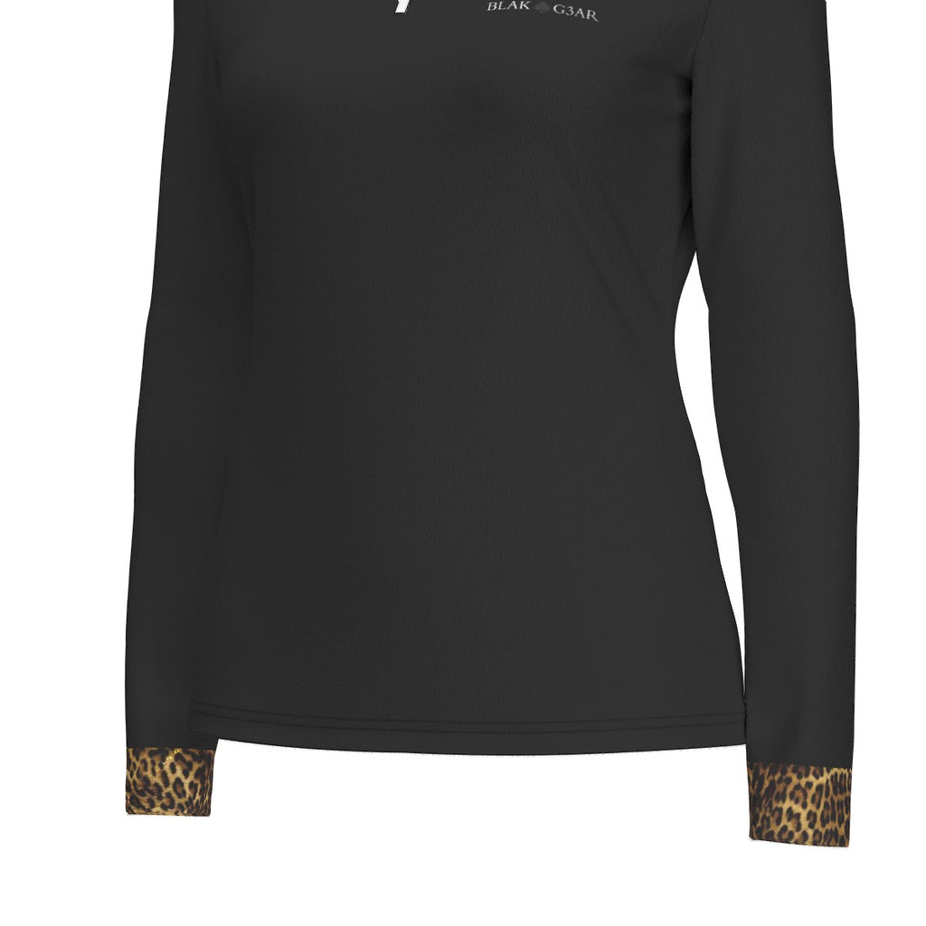 BLAK G3AR Women's Leopard Trim Yoga Jacket