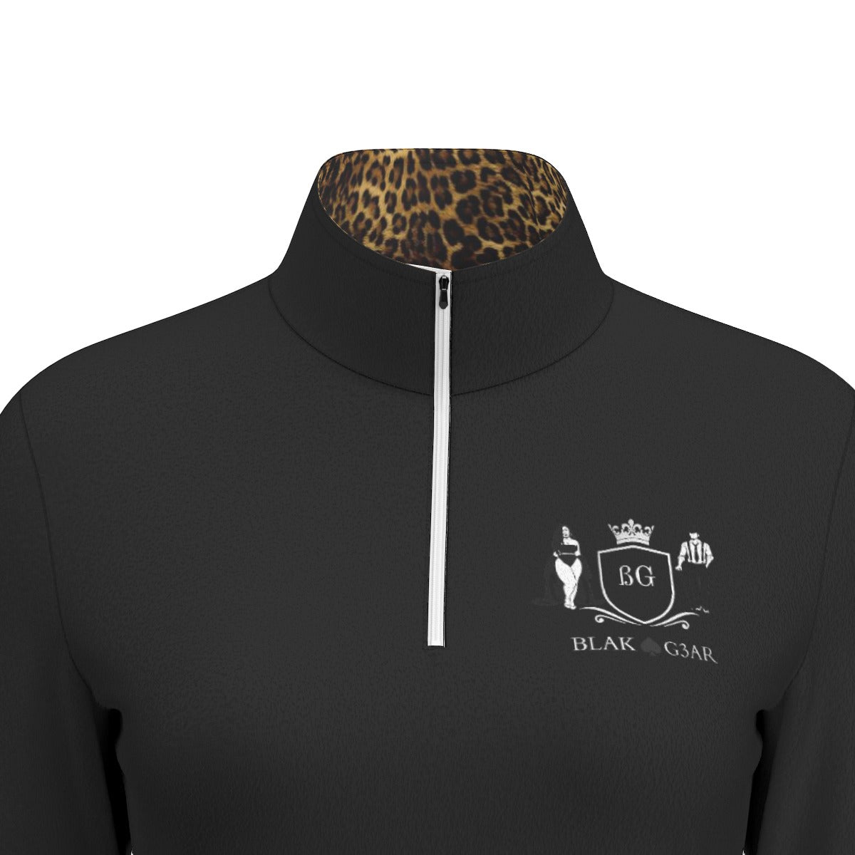 BLAK G3AR Women's Leopard Trim Yoga Jacket