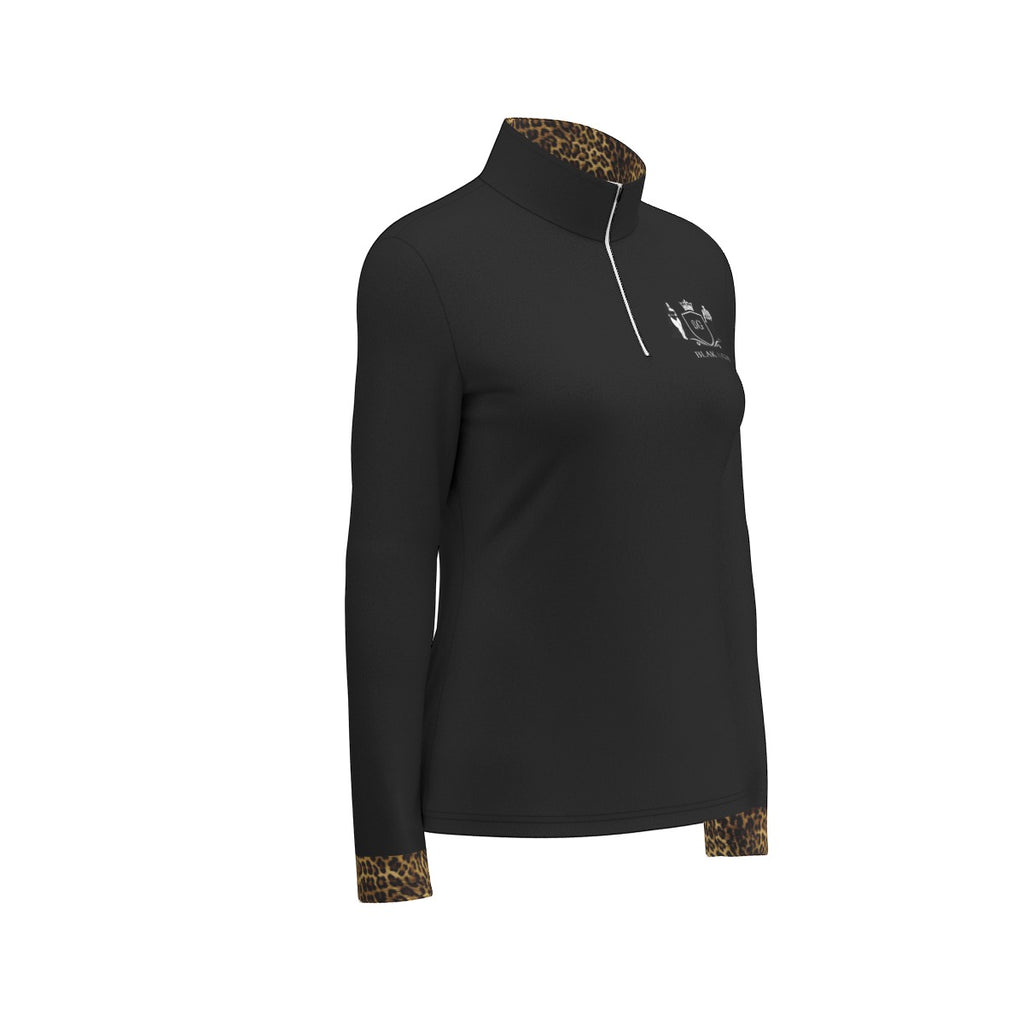 BLAK G3AR Women's Leopard Trim Yoga Jacket