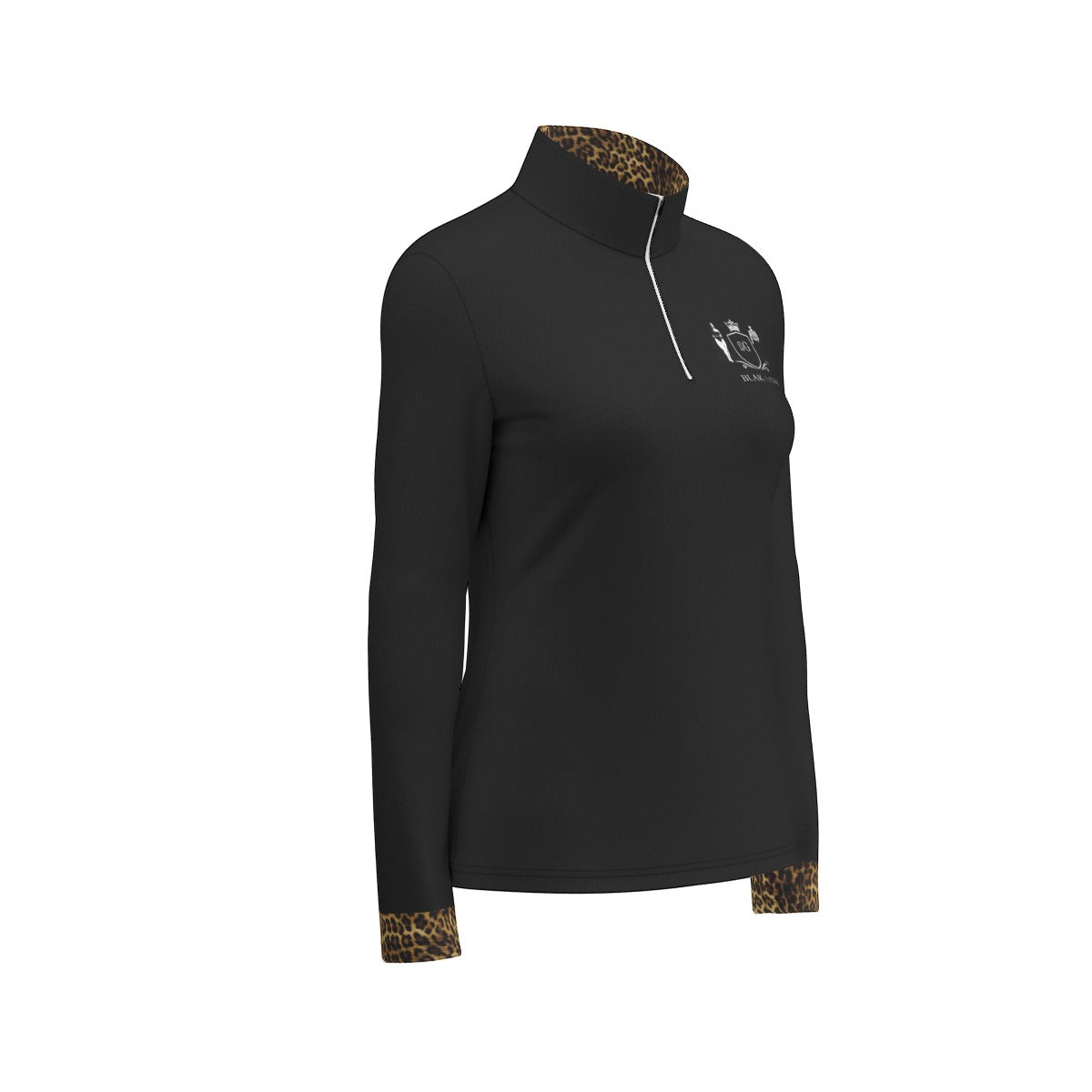 BLAK G3AR Women's Leopard Trim Yoga Jacket