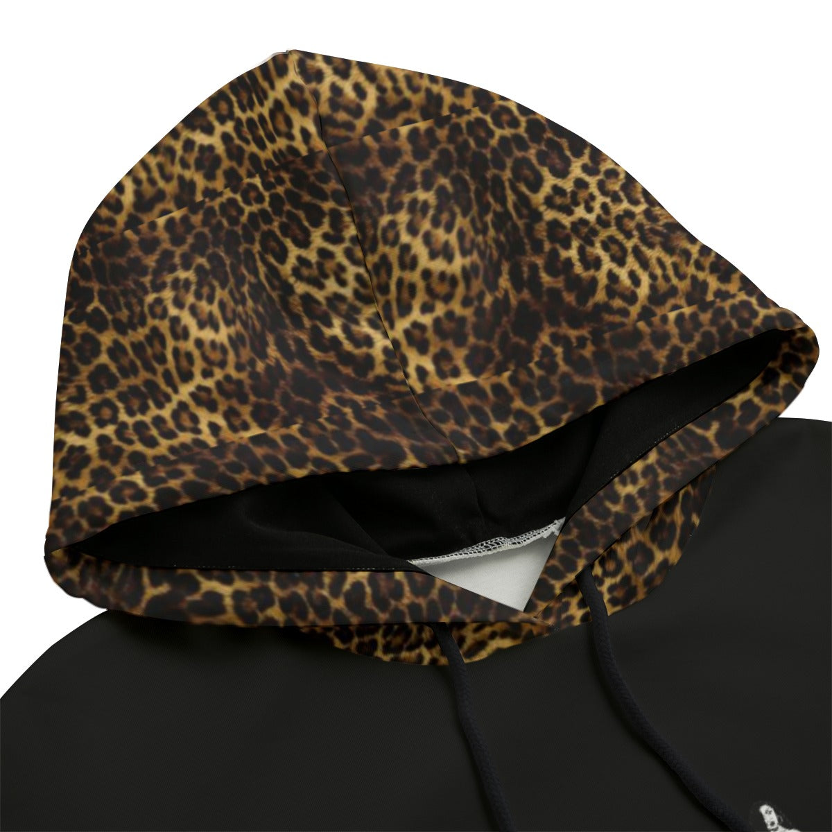 Women's Leopard Print Trim Hoodie Dress