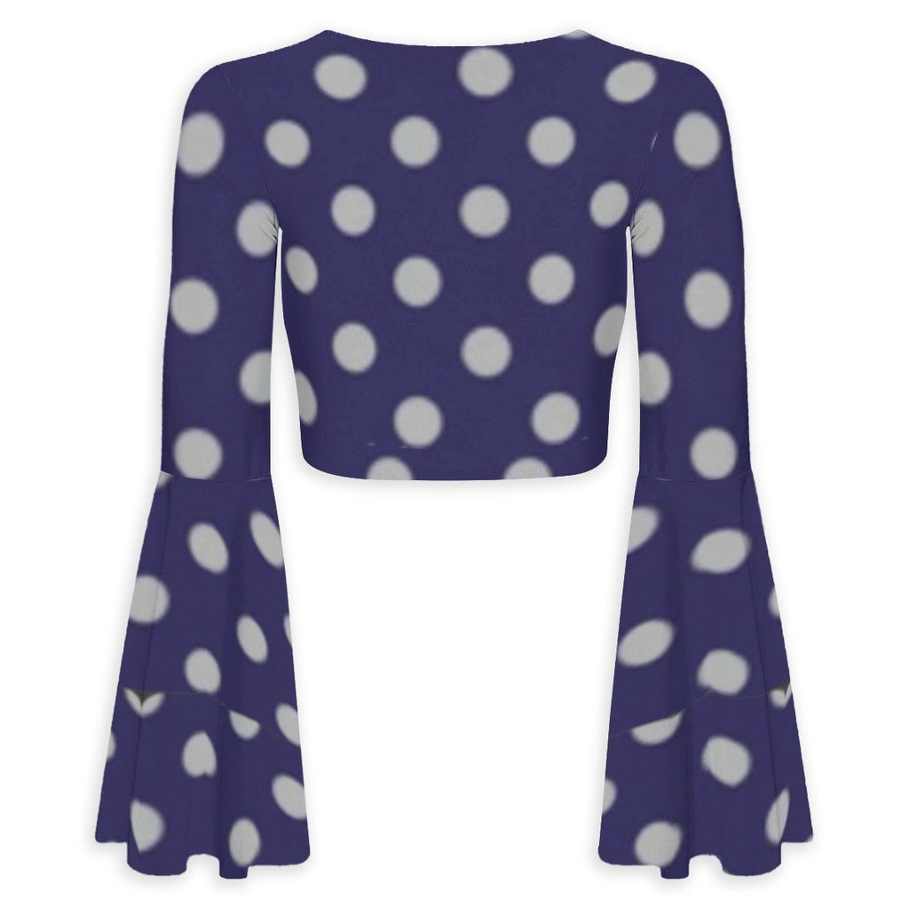 BLAK G3AR Navy Blue Polk-A-Dot Skirt Set