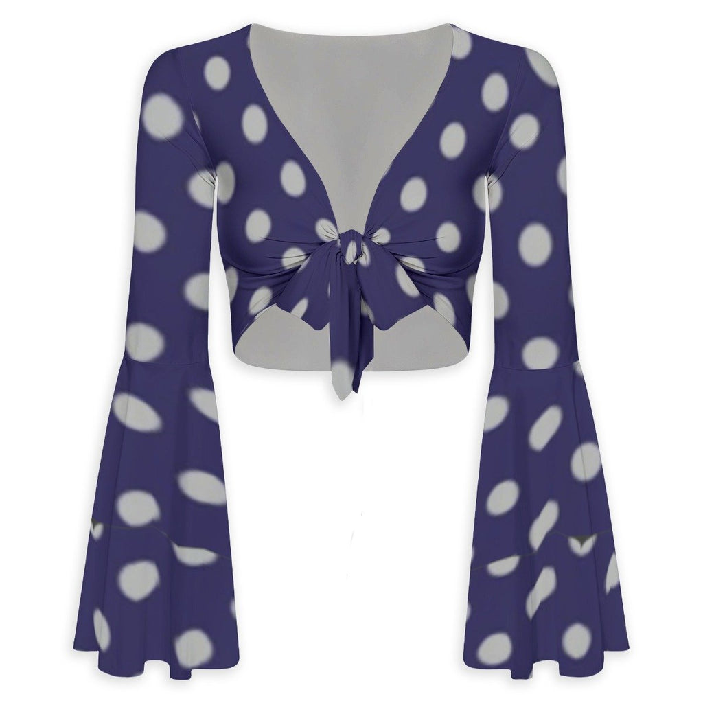 BLAK G3AR Navy Blue Polk-A-Dot Skirt Set