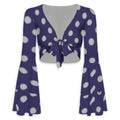 BLAK G3AR Navy Blue Polk-A-Dot Skirt Set