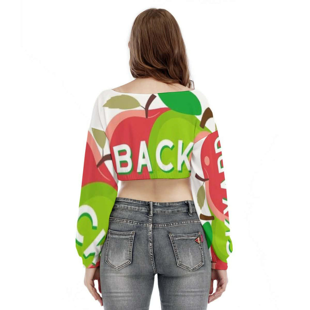 BACKYARD ORCHARD Off Shoulder Crop Sweater & Skinny Flare Pants